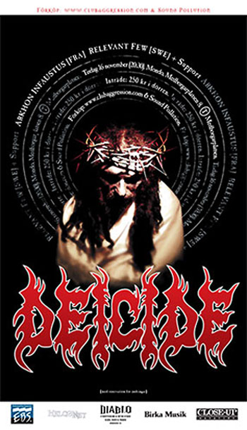 Poster for Deicide concert