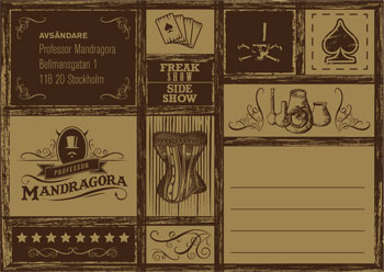 Envelope for the fictional magician Professor Mandragora